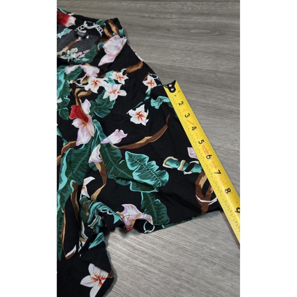 Coofandy Mens Short Sleeve Button Up Hawaiian Shirt Size 3XL Black - Picture 9 of 10